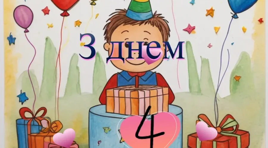 привітання з днем народження дитині 4 роки
