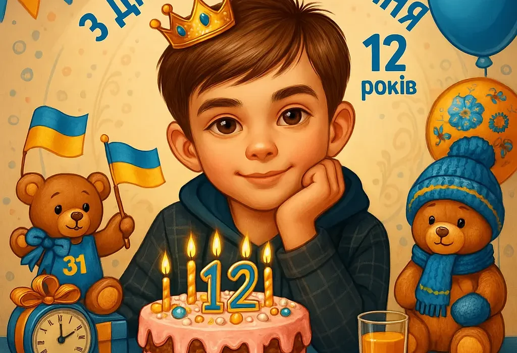з днем народження 12 років хлопчику