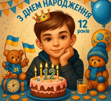 з днем народження 12 років хлопчику