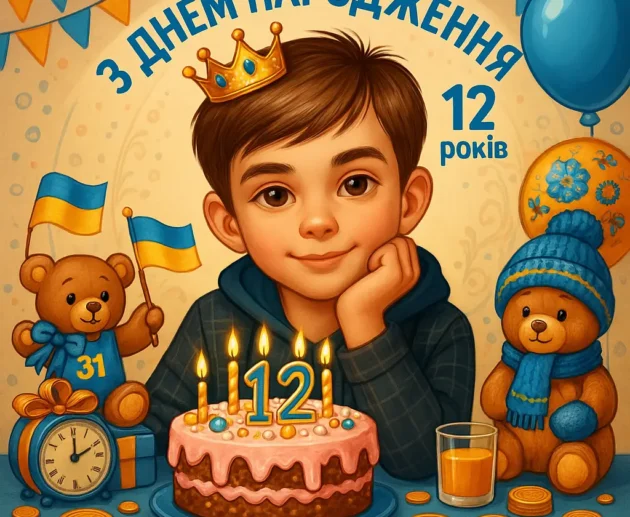 з днем народження 12 років хлопчику