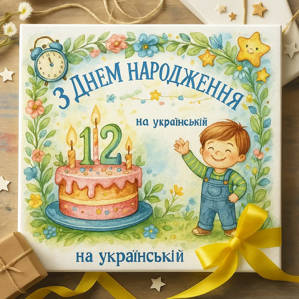 привітання з днем народження хлопчика 12 років